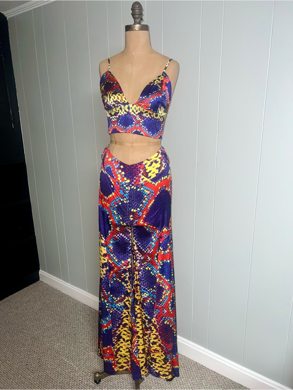 Akira Vibrant Multi-Color Printed Pant Set - Bold Pattern